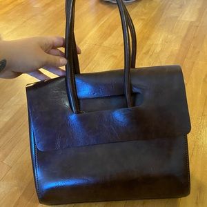Handmade Leather Bag + bonus Crossbody purse
